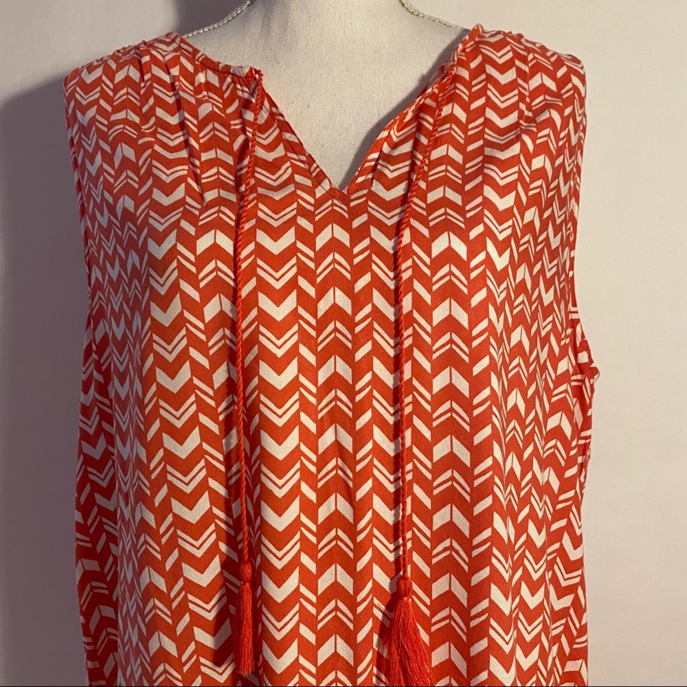 beachlunchlounge Sleveless Coral Tassel Dress